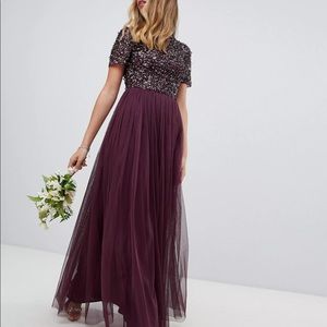 High Neck Sequin Gown